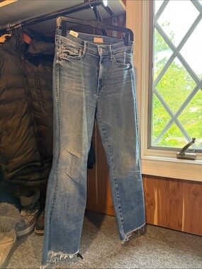 Mother jeans, insider crop step fray, size 27